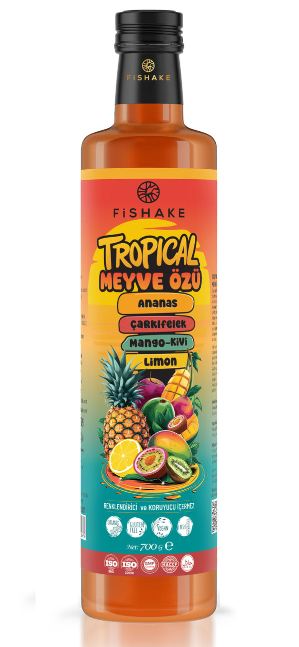 Tropikal Meyve Özü 700 GR / Ananas- Mango- Çarkıfelek- Lime- Kivi ( Karadut Kıvamında Öz )